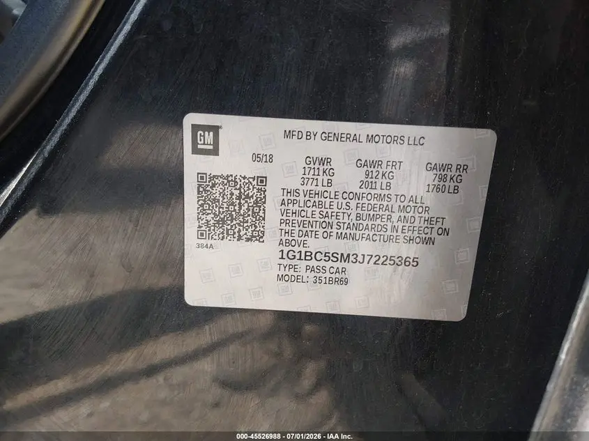 2018 CHEVROLET CRUZE LS AUTO
