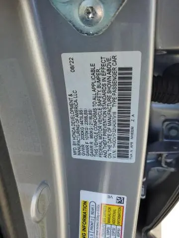 2022 HONDA ACCORD SPORT  