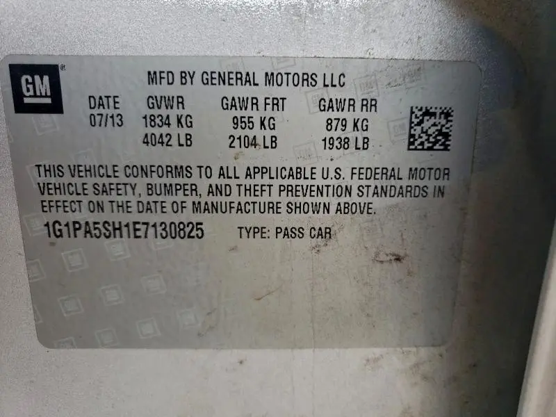 2014 CHEVROLET CRUZE LS  