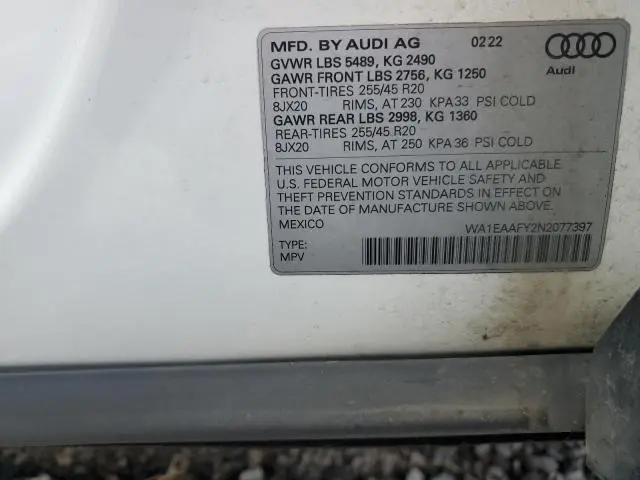 2022 AUDI Q5 PREMIUM PLUS 45  