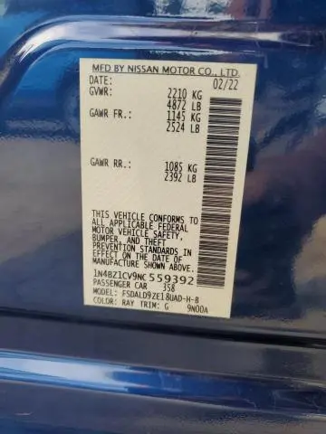 2022 NISSAN LEAF SV PLUS  