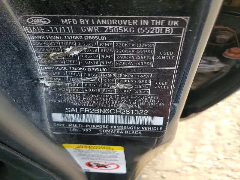 2012 LAND ROVER LR2 HSE  