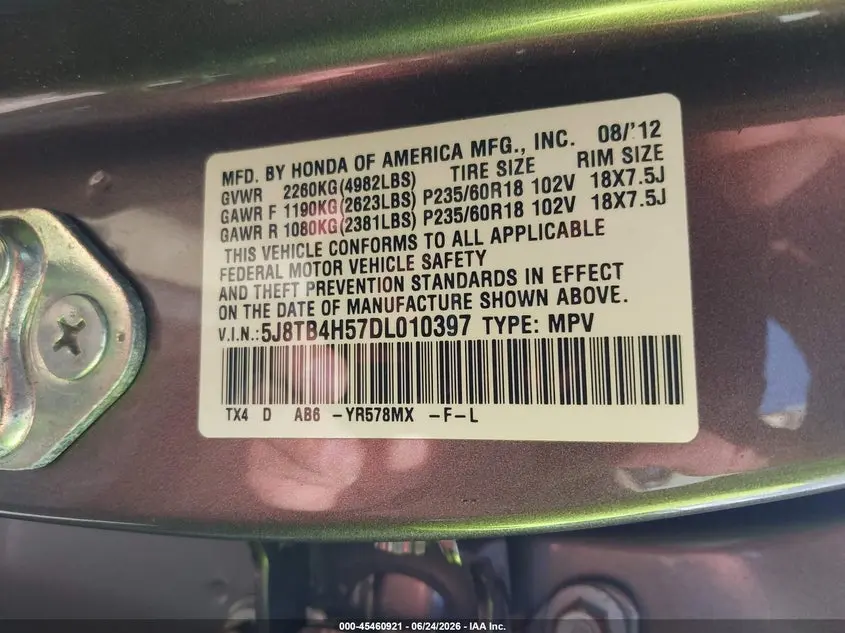 2013 ACURA RDX  