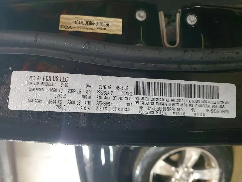 2017 JEEP COMPASS LATITUDE  