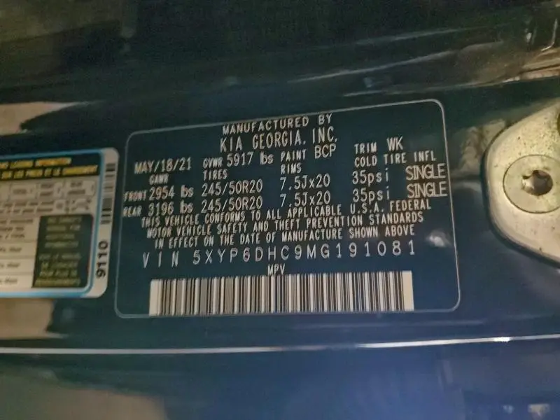 2021 KIA TELLURIDE S  