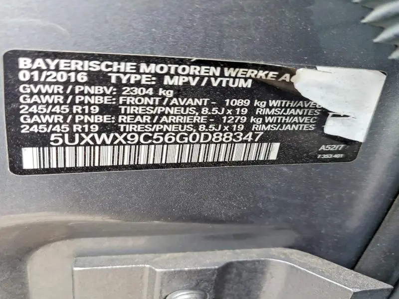 2016 BMW X3 XDRIVE28I  