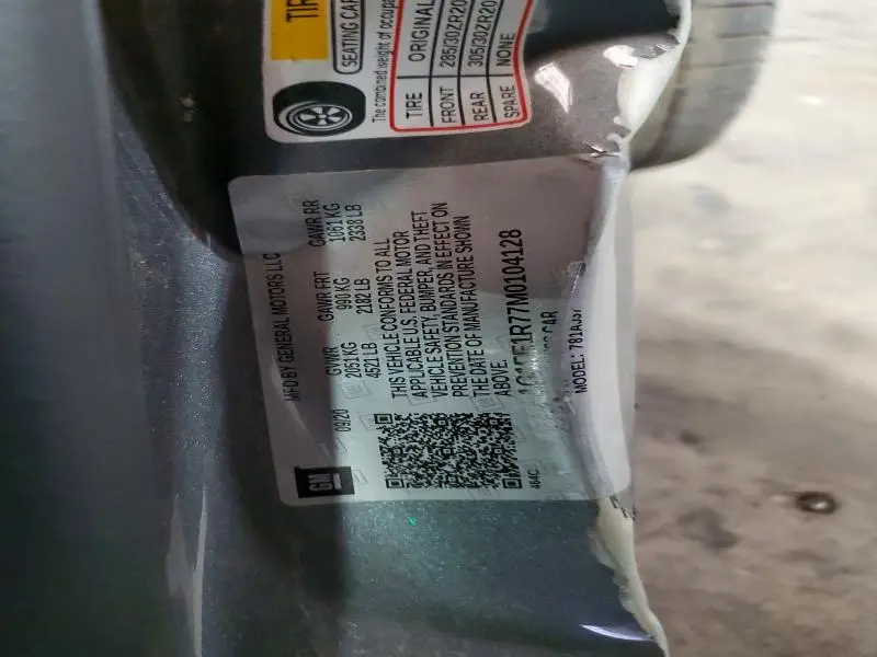 2021 CHEVROLET CAMARO LZ  