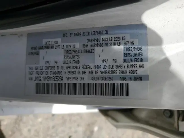 2021 MAZDA 6 TOURING  