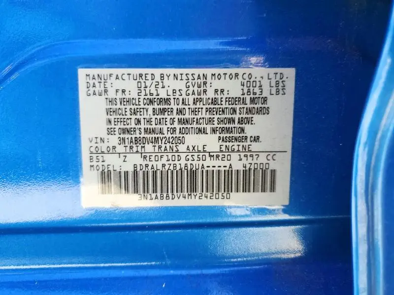 2021 NISSAN SENTRA SR  