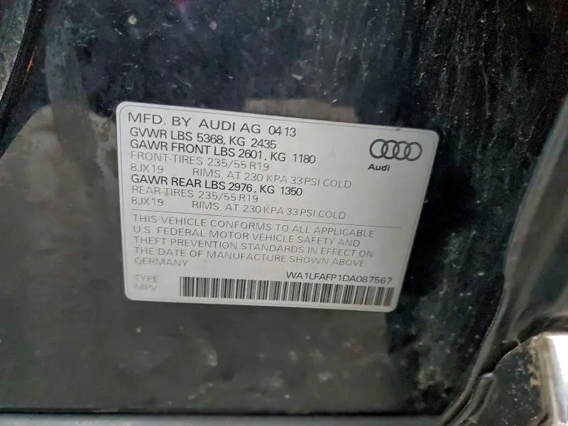 2013 AUDI Q5 PREMIUM PLUS  