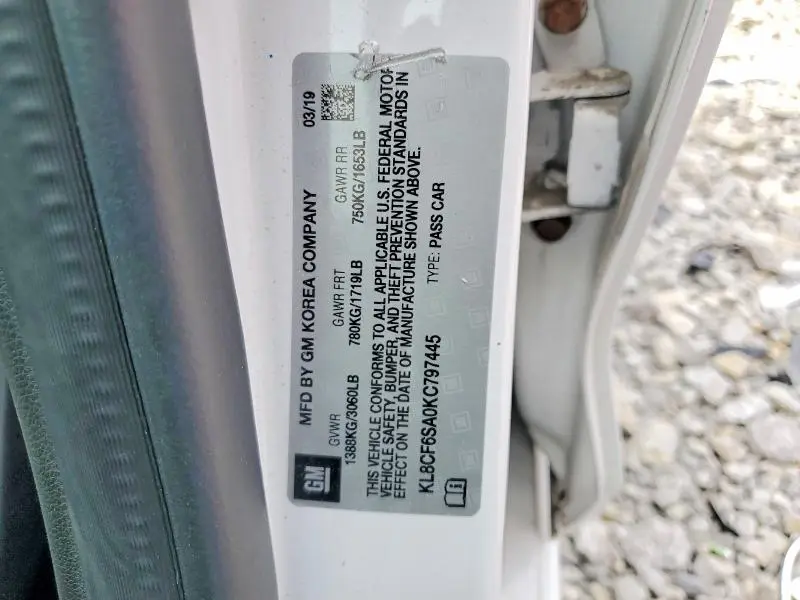 2019 CHEVROLET SPARK 2LT  