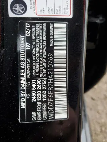2017 MERCEDES-BENZ E 43 4MATIC AMG  