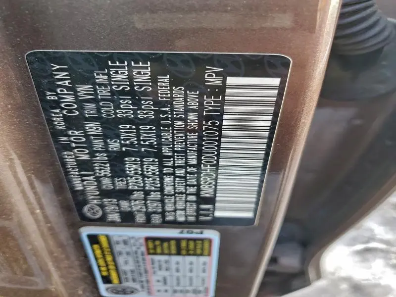 2013 HYUNDAI SANTA FE LIMITED  