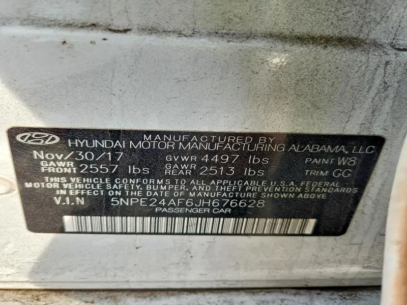 2018 HYUNDAI SONATA SE  