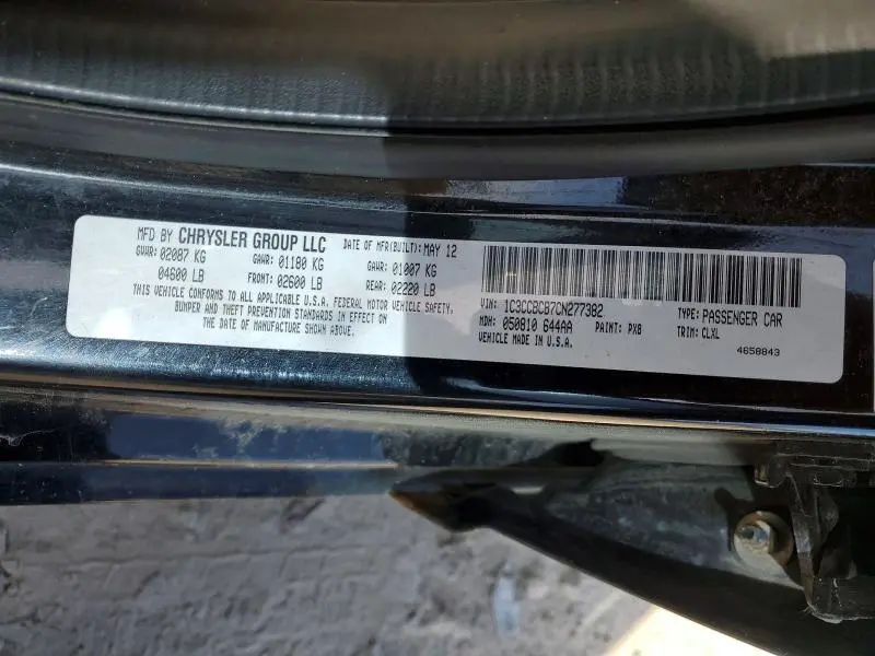 2012 CHRYSLER 200 LIMITED  