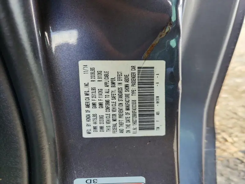 2015 HONDA ACCORD EXL  