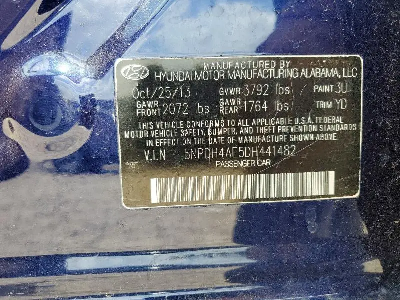 2013 HYUNDAI ELANTRA GLS  