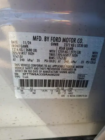 2025 FORD MAVERICK XL  