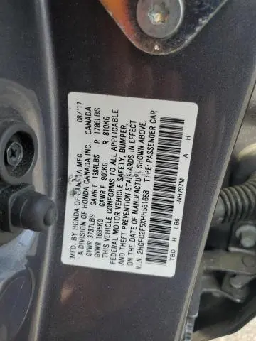 2017 HONDA CIVIC LX  