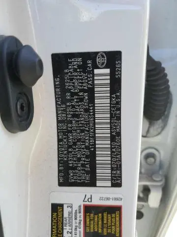 2017 TOYOTA CAMRY LE
