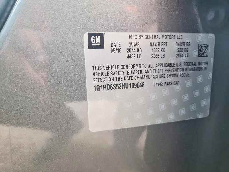 2017 CHEVROLET VOLT PREMIER  