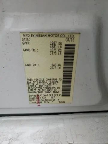 2013 NISSAN ALTIMA 3.5S  