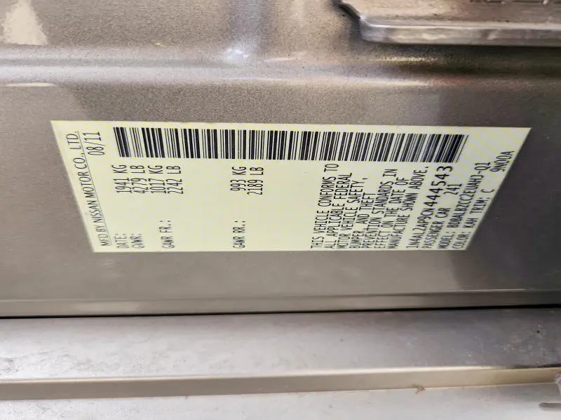 2012 NISSAN ALTIMA 2.5  