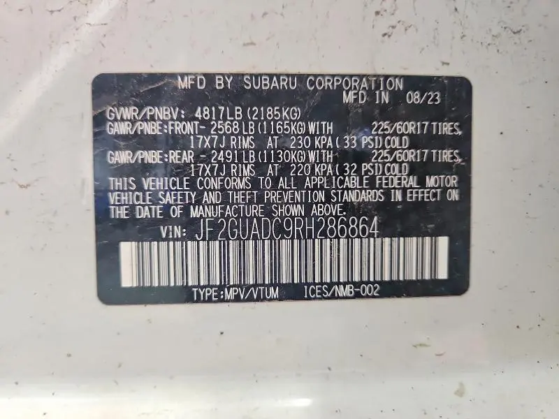 2024 SUBARU CROSSTREK PREMIUM  