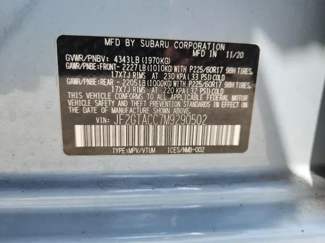 2021 SUBARU CROSSTREK PREMIUM  
