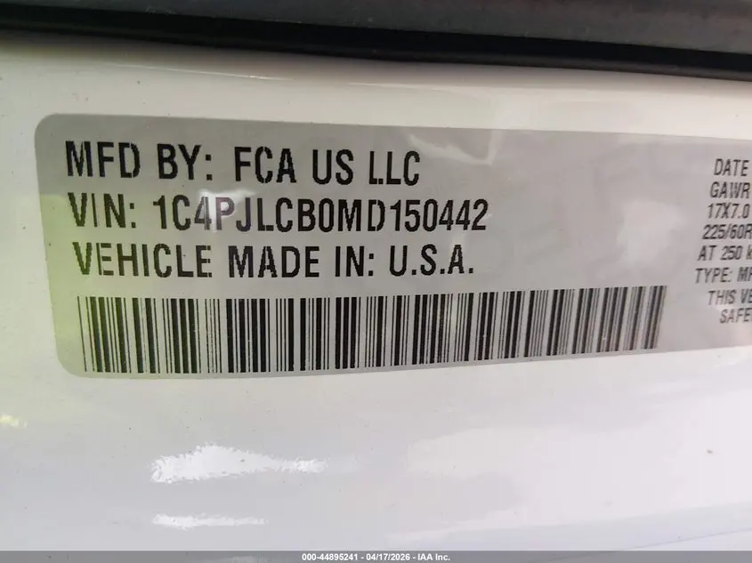 2021 JEEP CHEROKEE LATITUDE FWD