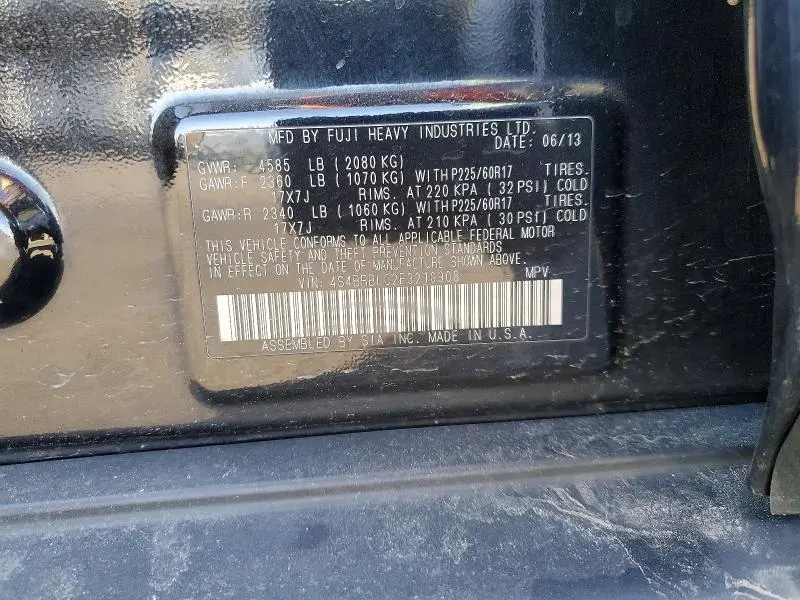 2014 SUBARU OUTBACK 2.5I LIMITED  