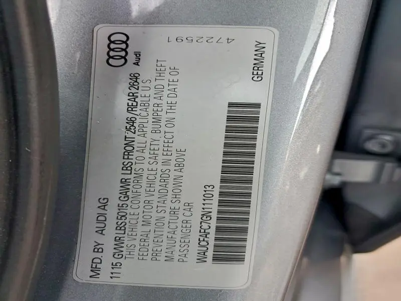 2016 AUDI A6 PREMIUM  