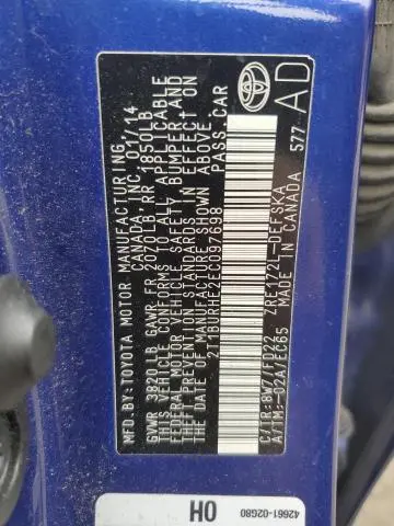 2014 TOYOTA COROLLA L