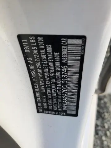 2012 PORSCHE PANAMERA 2  