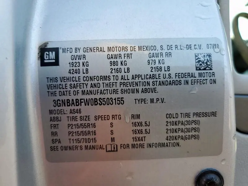 2011 CHEVROLET HHR LT  