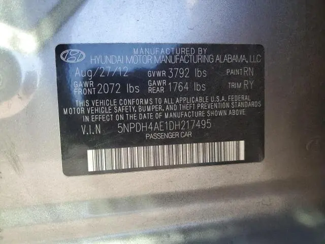 2013 HYUNDAI ELANTRA GLS  