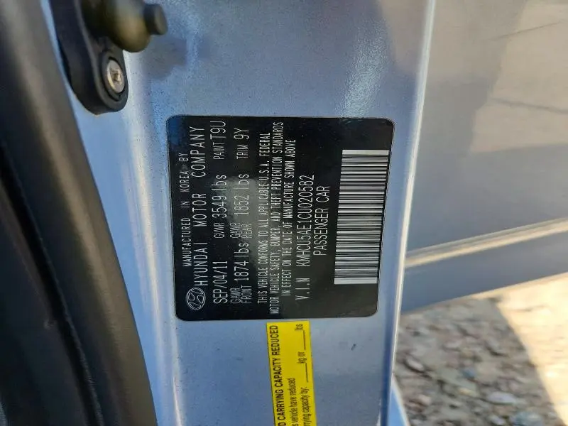 2012 HYUNDAI ACCENT SE  
