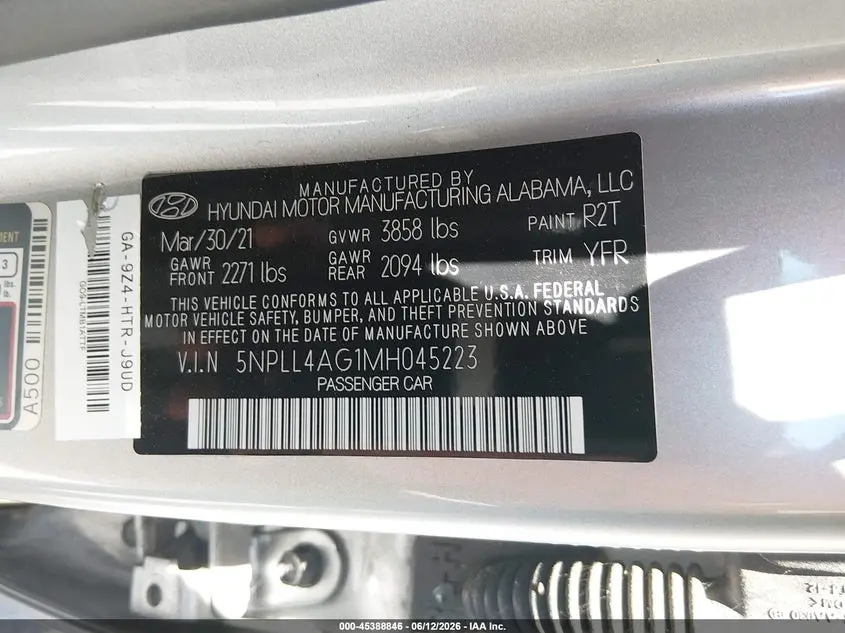 2021 HYUNDAI ELANTRA SE