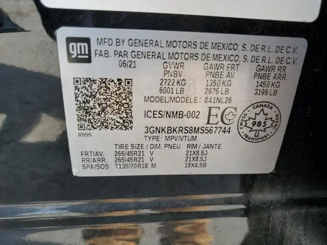 2021 CHEVROLET BLAZER RS  