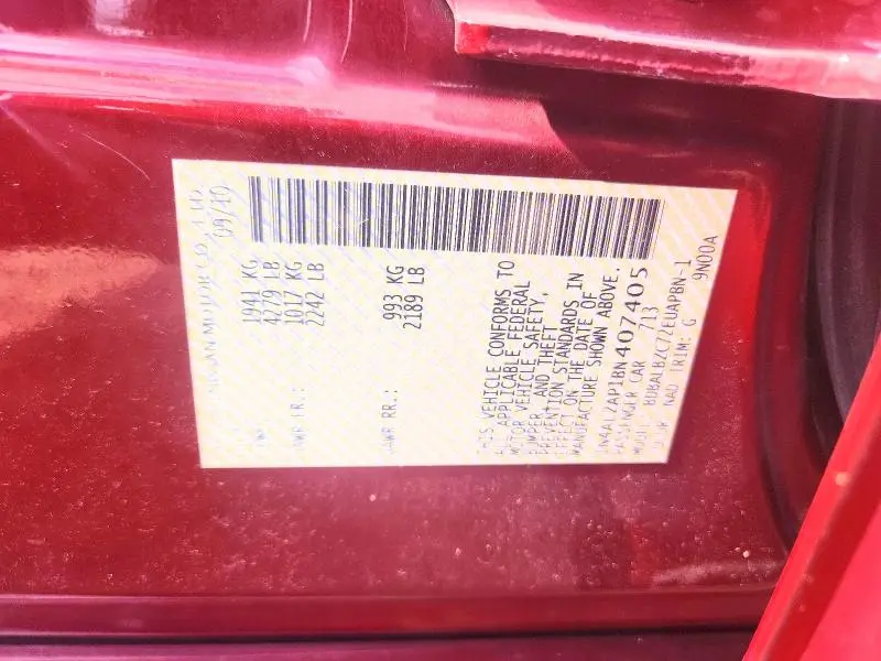 2011 NISSAN ALTIMA 2.5  