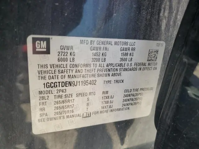 2018 CHEVROLET COLORADO Z71  