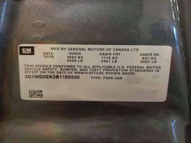 2011 CHEVROLET IMPALA LT  