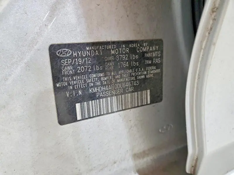 2013 HYUNDAI ELANTRA GLS  