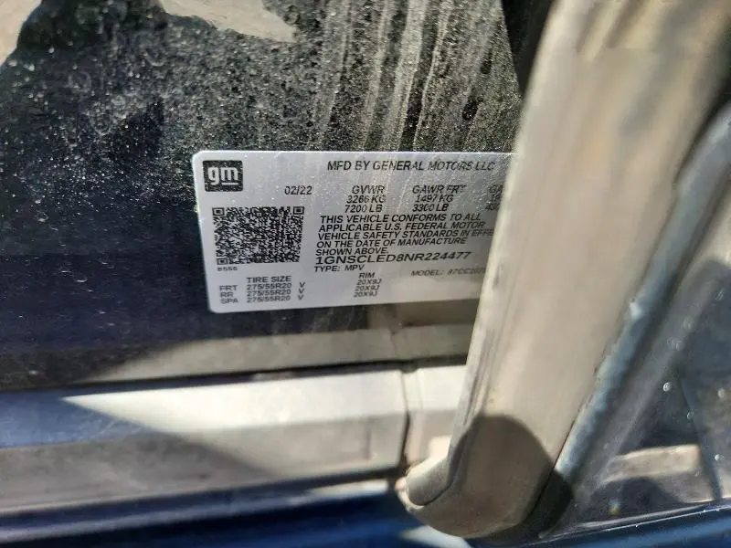 2022 CHEVROLET TAHOE C1500  