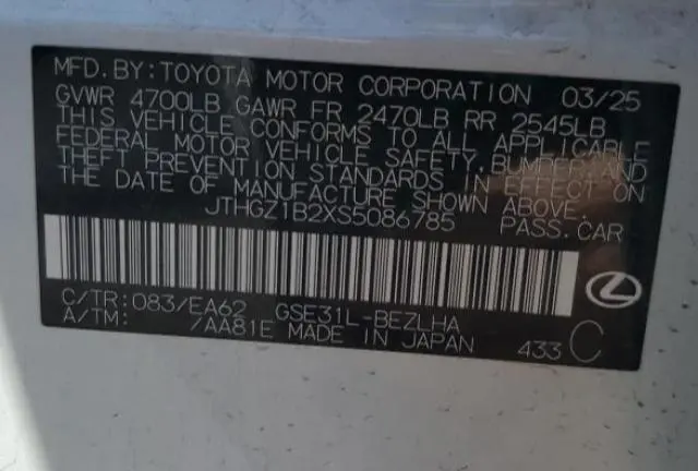 2025 LEXUS IS 350 F SPORT DESIGN  