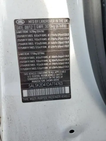 2013 LAND ROVER RANGE ROVER SPORT HSE LUXURY  