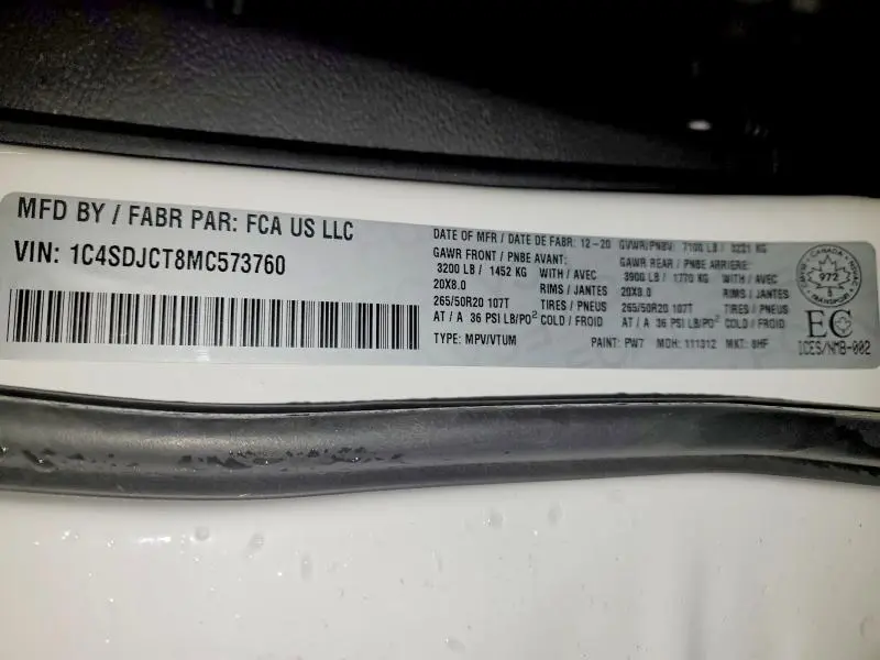 2021 DODGE DURANGO R/T  