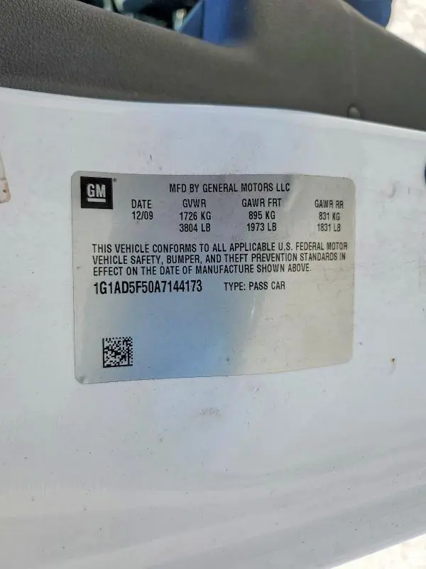 2010 CHEVROLET COBALT 1LT  