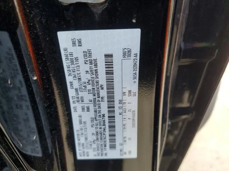 2022 FORD BRONCO BASE  