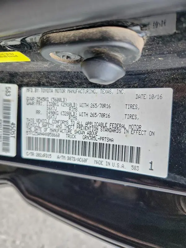 2017 TOYOTA TACOMA DOUBLE CAB  